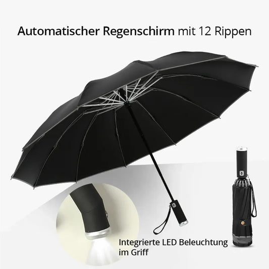 Hochwertiger Regenschirm mit LED Licht